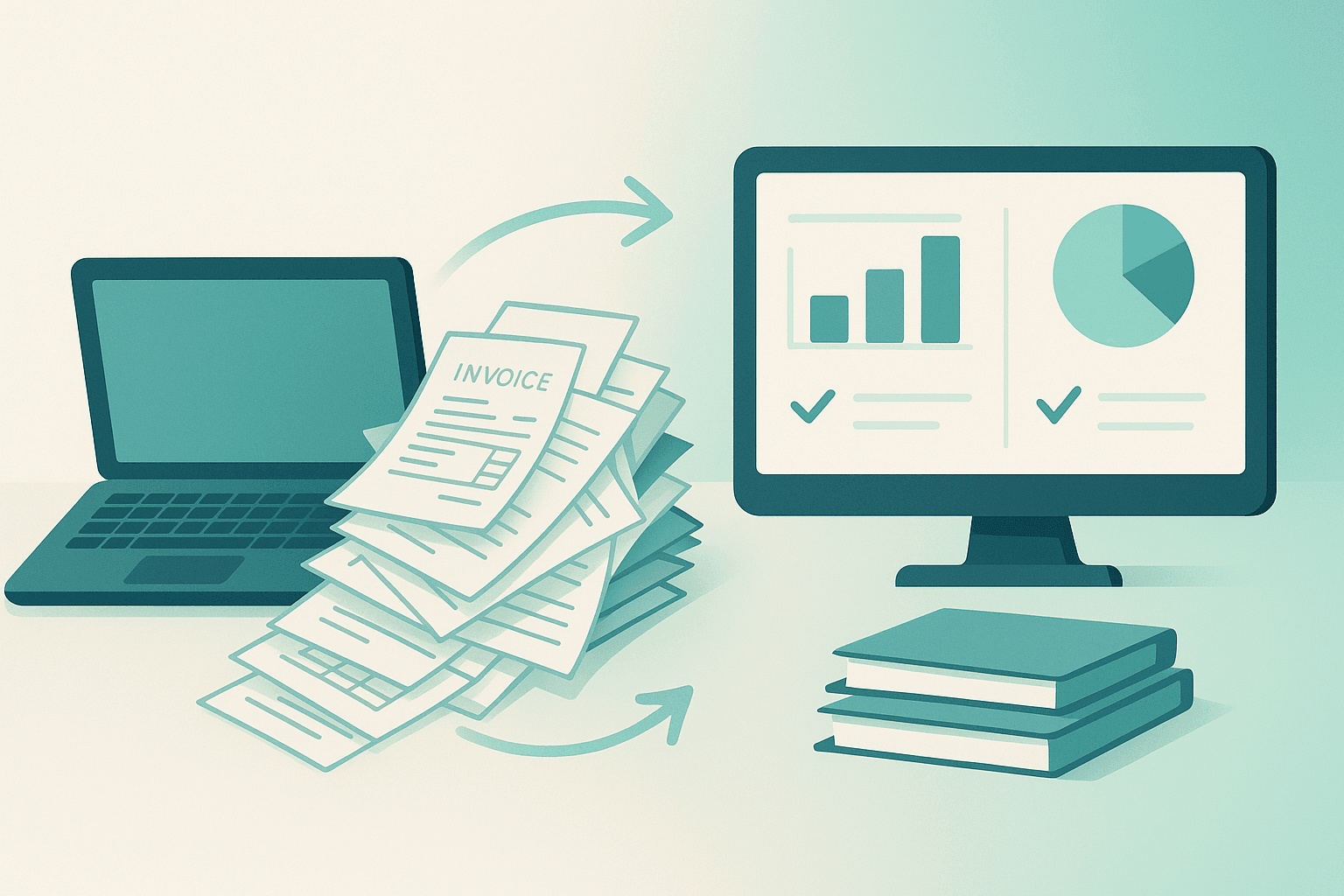 Portada ilustrada sobre automatizacion de tareas repetitivas en pymes
